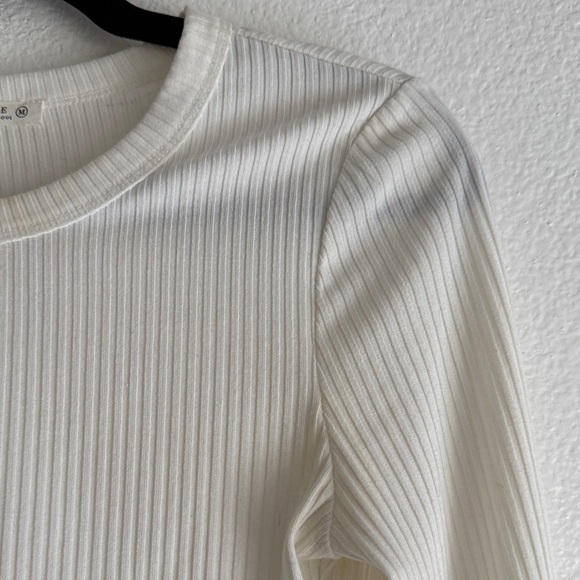 12th Tribe Ivory Ribbed Knit Top - Picture 4 of 4